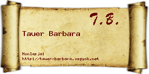 Tauer Barbara névjegykártya